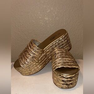 Gold Platform Sandals